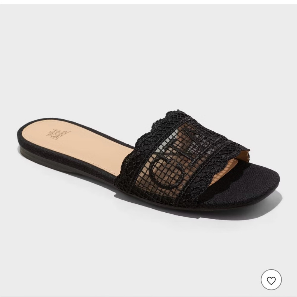 Elegant Black Slide Sandals